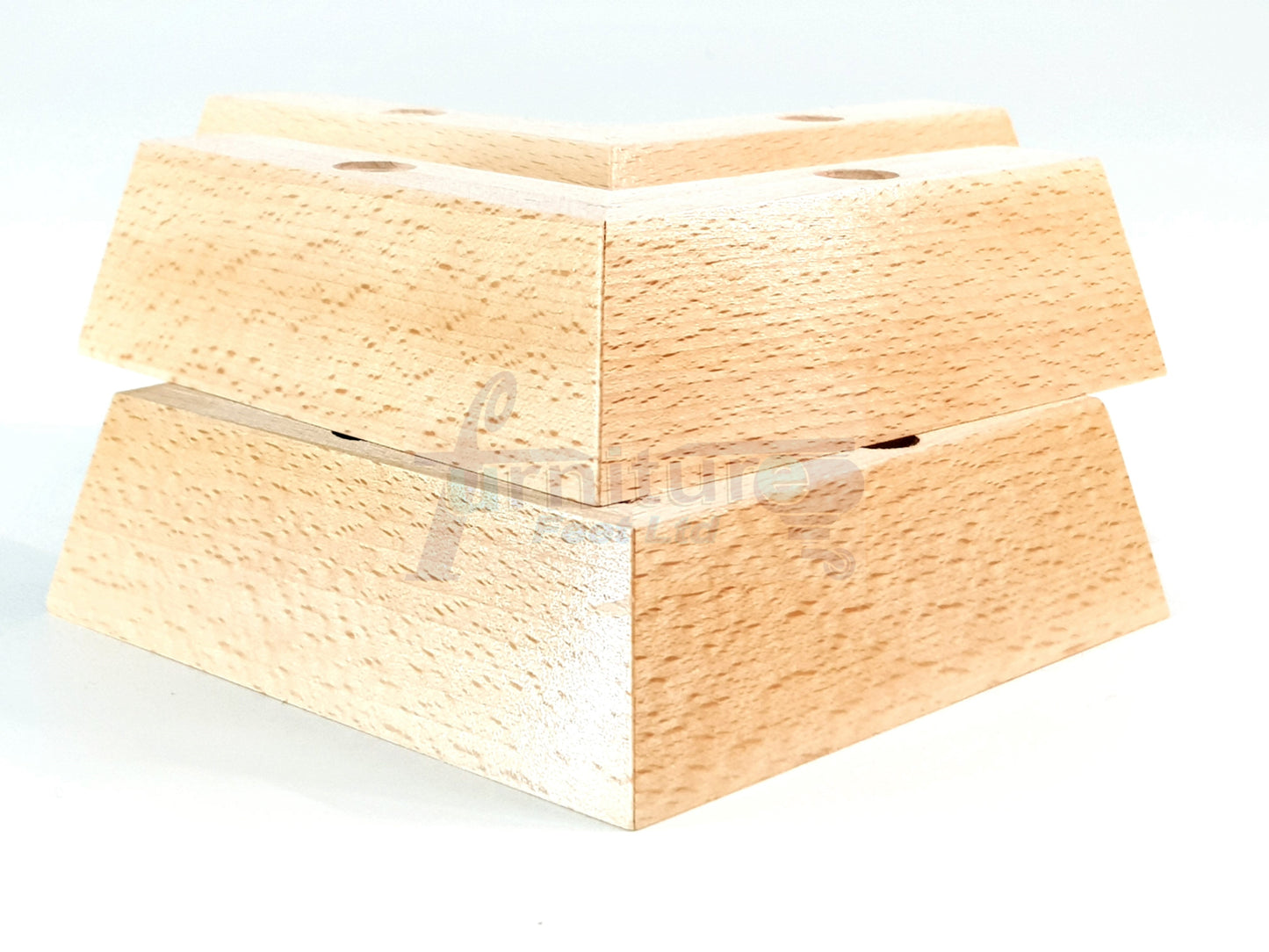 Set Of 4 Wooden Corner Furniture Feet 40mm High Replacement Sofa Chair Legs