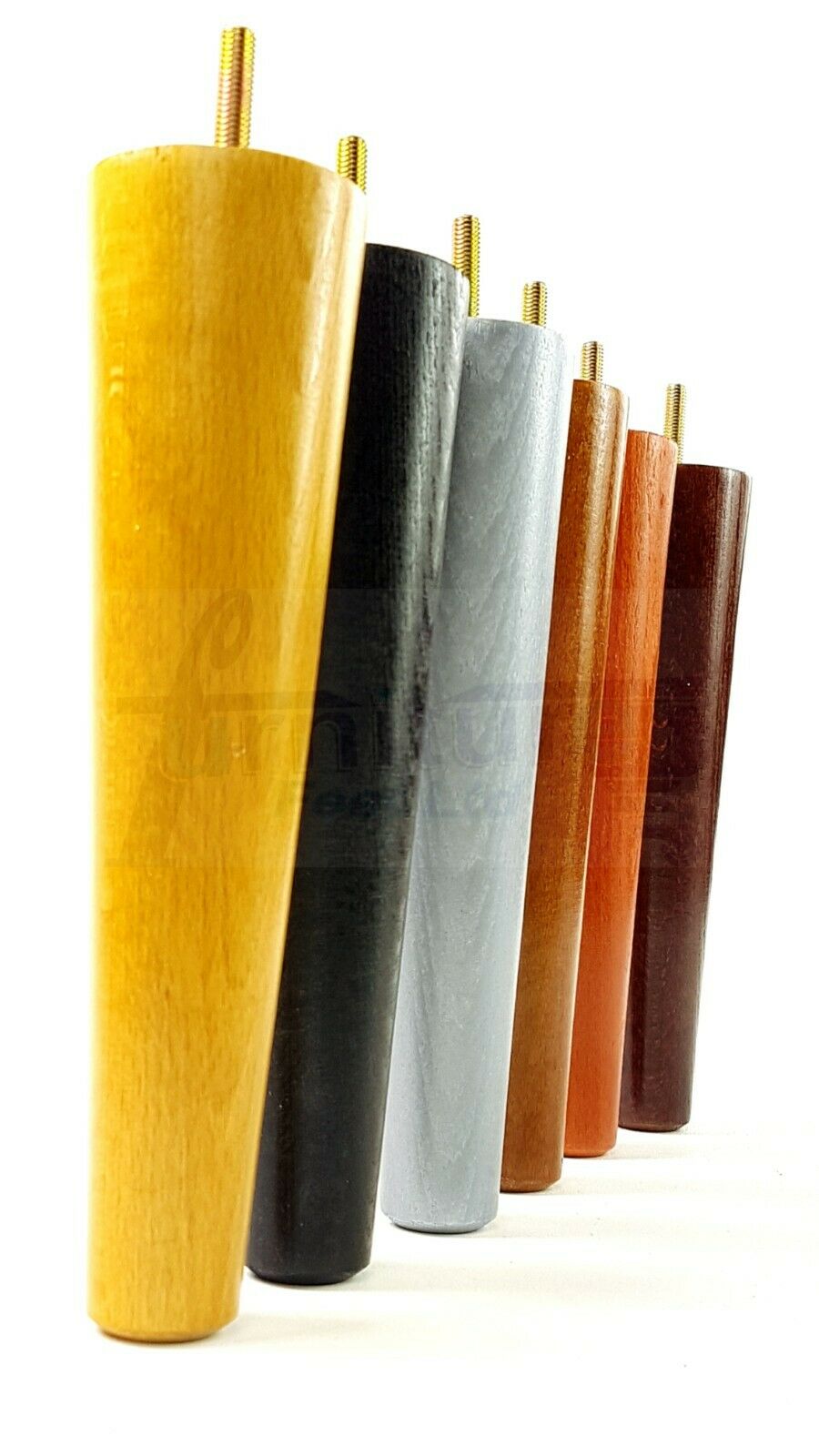 4 Retro Wood Replacement Furniture Chair Legs M8 Footstool Settee Sofa Feet 180mm High