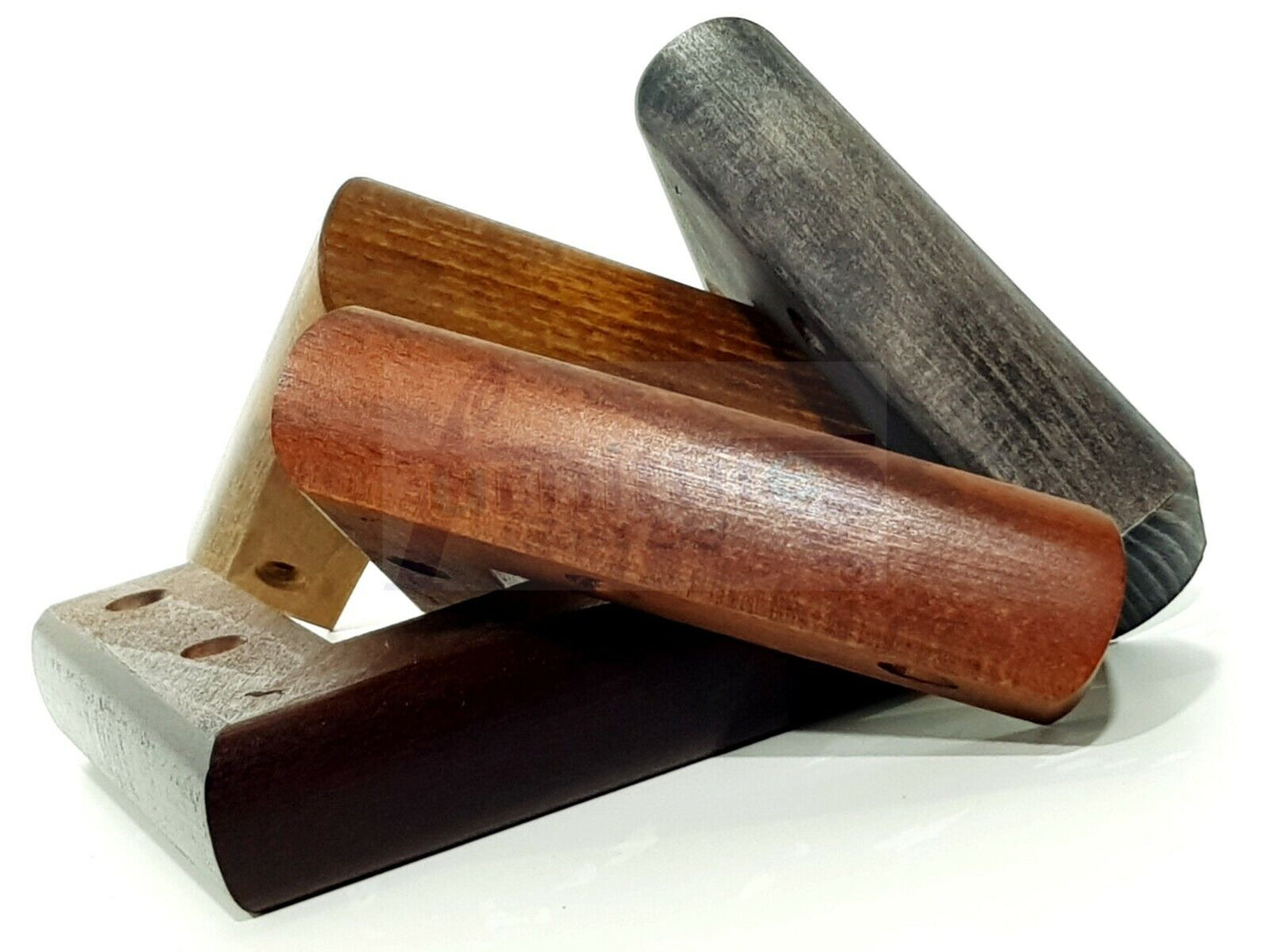 Set Of 4 Wooden Corner Furniture Feet 40mm High Replacement Sofa Chair Legs