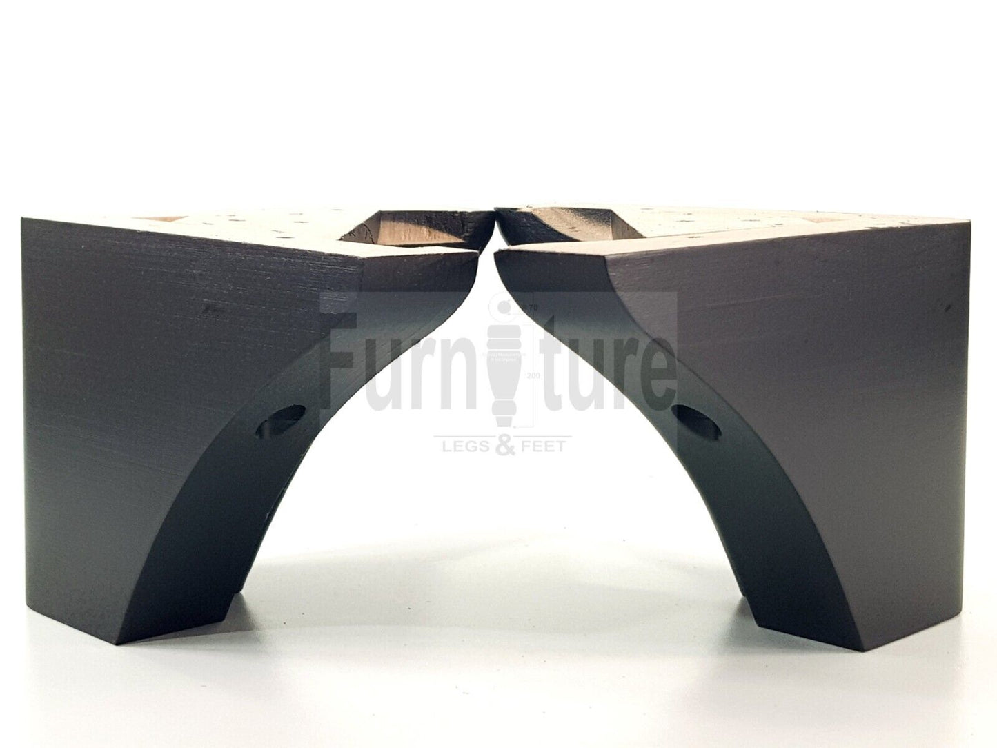 4x Wood Replacment Furniture Legs L Shape Feet Sofa Chairs Settee 110mm High M8