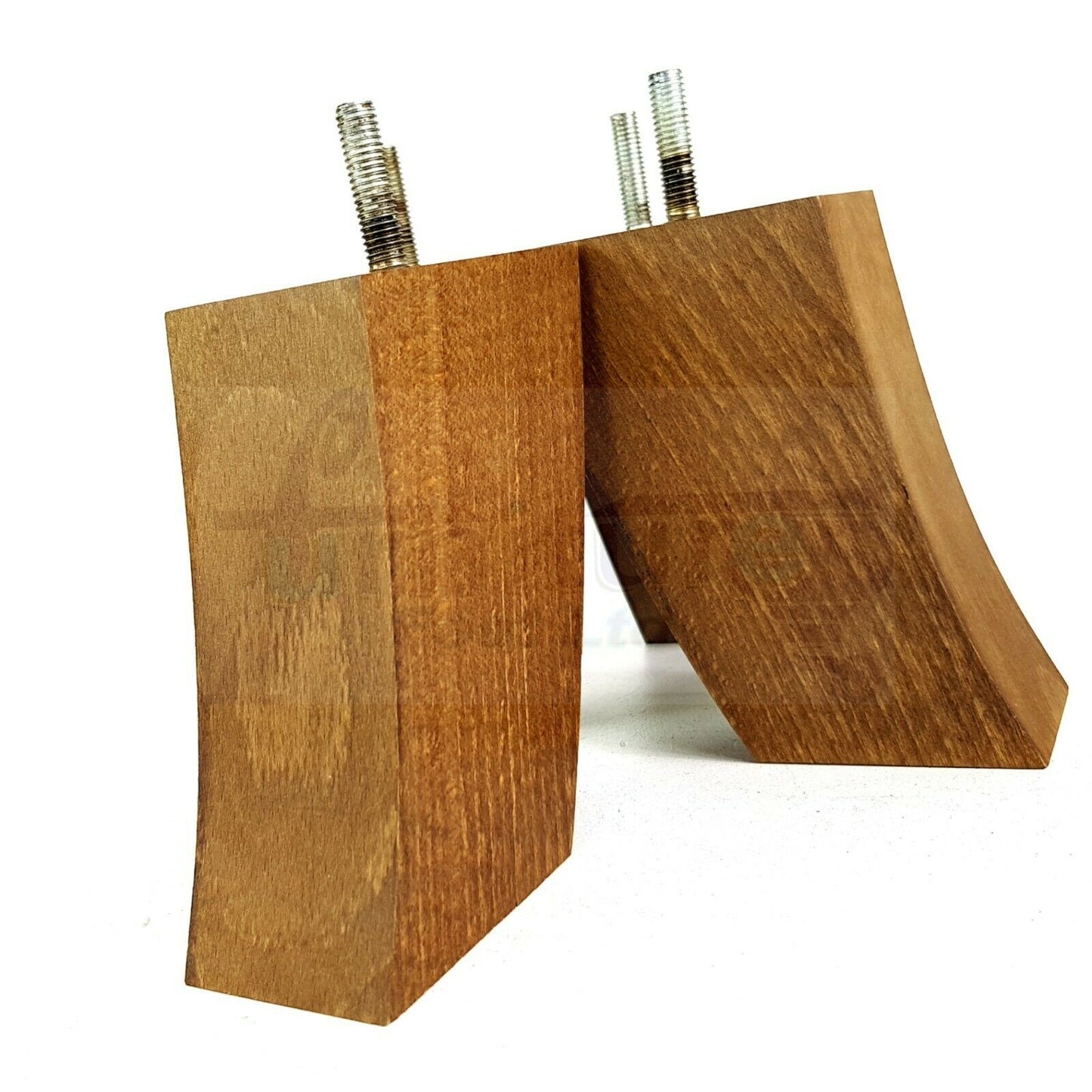 SET OF 4 WOODEN FURNITURE FEET 100mm HIGH REPLACEMENT SOFA LEGS 8mm Thread