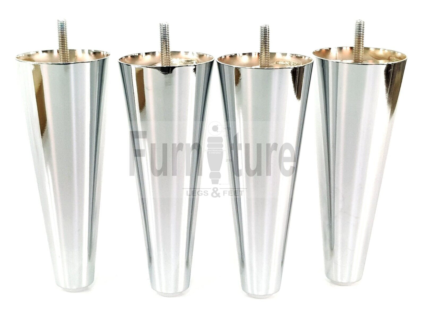 4x Metal Furniture Settee Legs Cabinet Sofa Feet 180mm High Chair Beds M8