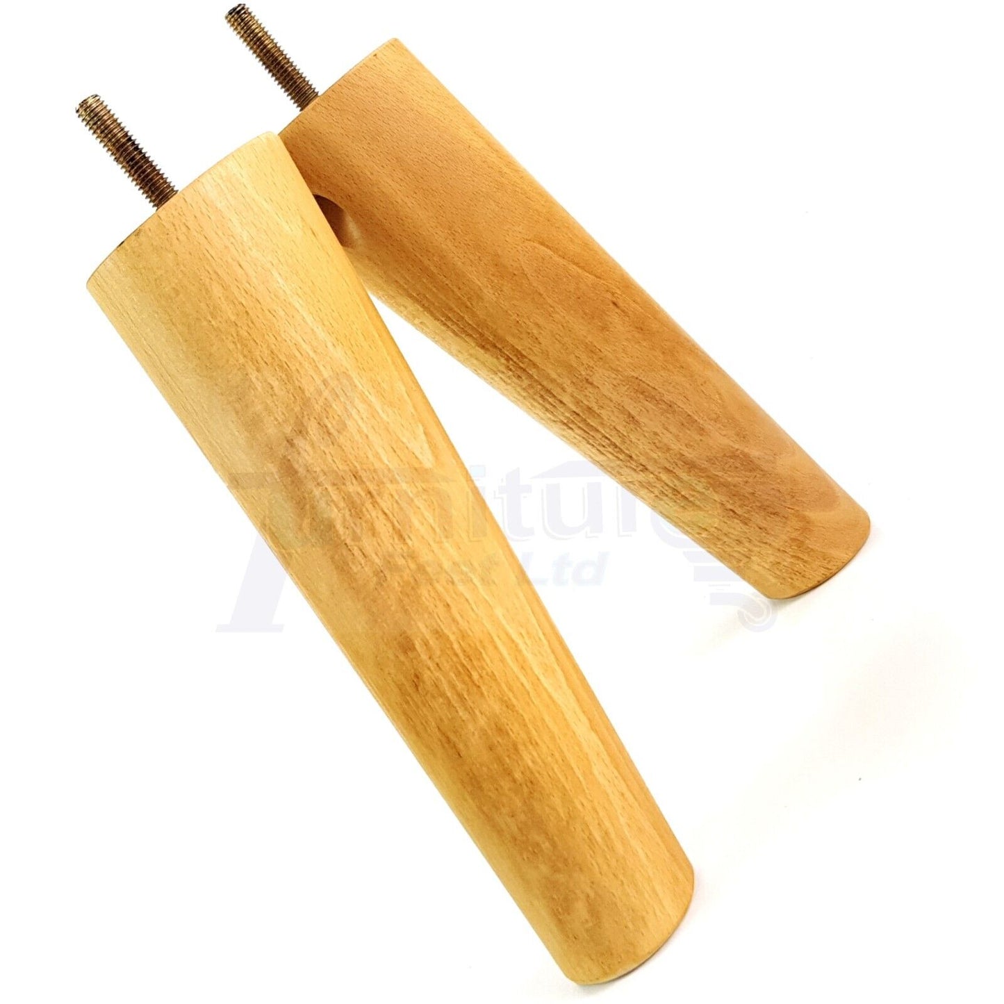 4x Wood Replacement Angled Furniture Chair Legs M8 Settee Sofa Feet 240mm High