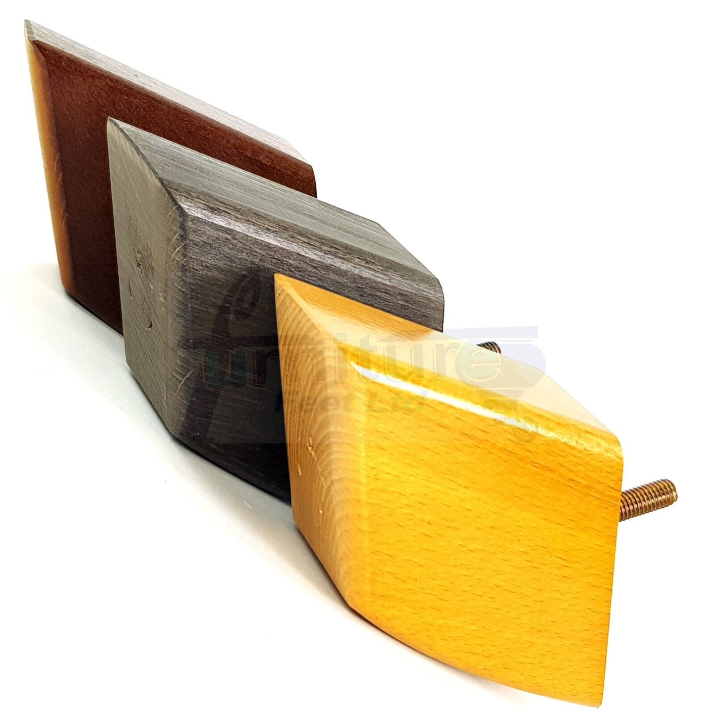 SET OF 4 WOODEN FURNITURE FEET 75mm HIGH REPLACEMENT SOFA LEGS 8mm Thread