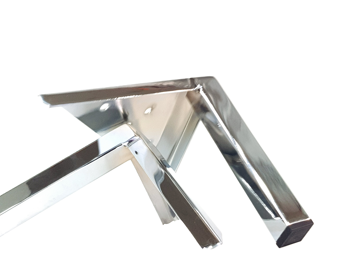 4 Metal Legs Chrome Corner Feet 180mm High Easily Fix With Screws
