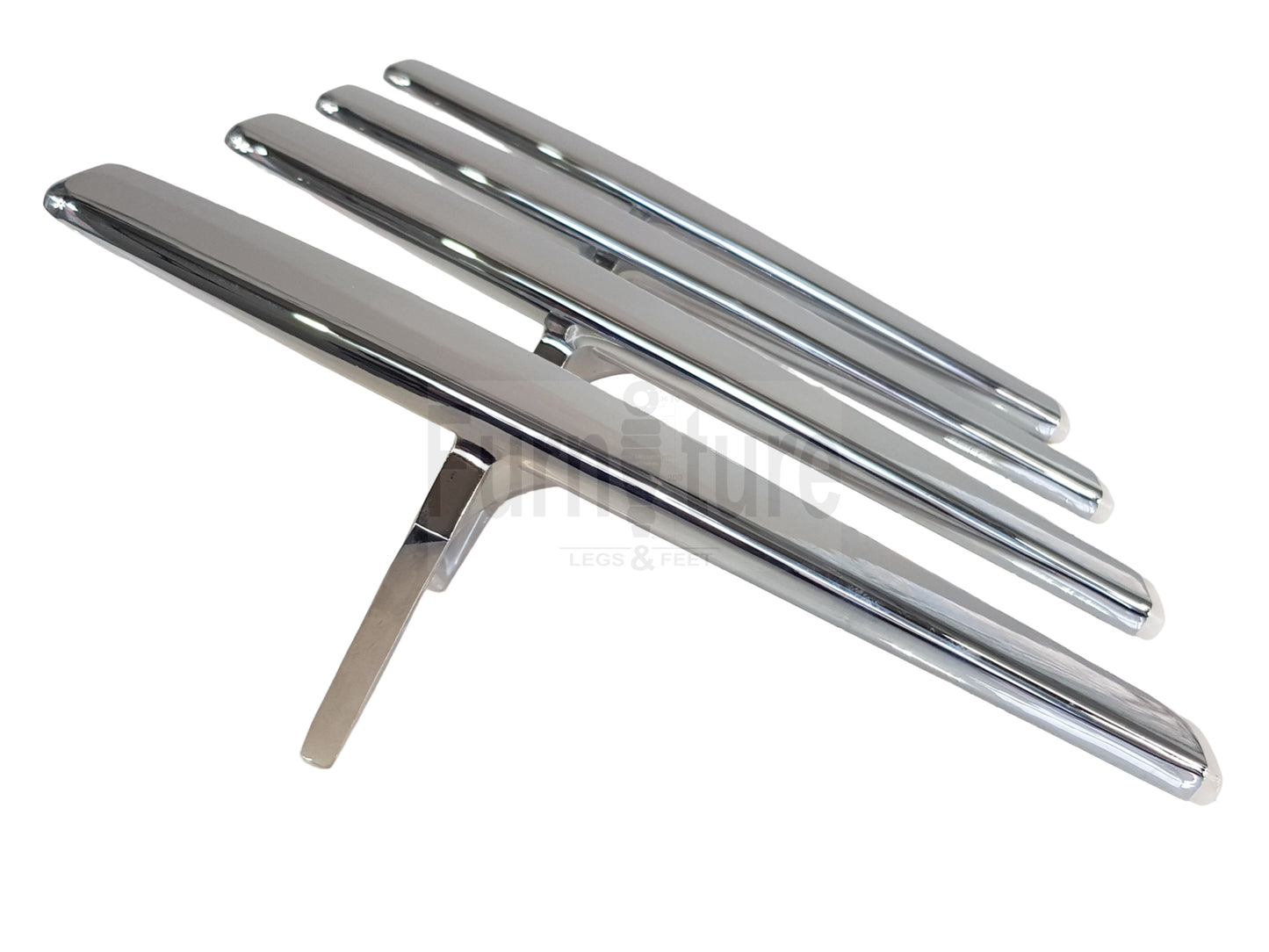 4 Chrome Furniture Settee Legs Cabinet Sofa Metal Feet 170mm High Chair Beds