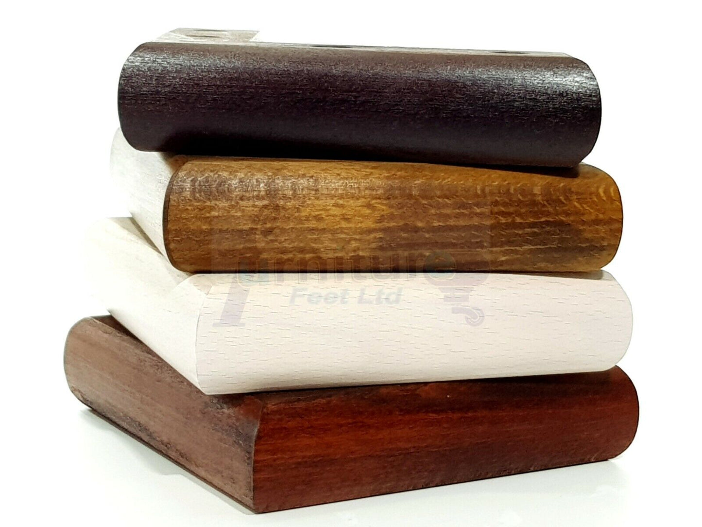 Set Of 4 Wooden Corner Furniture Feet 40mm High Replacement Sofa Chair Legs