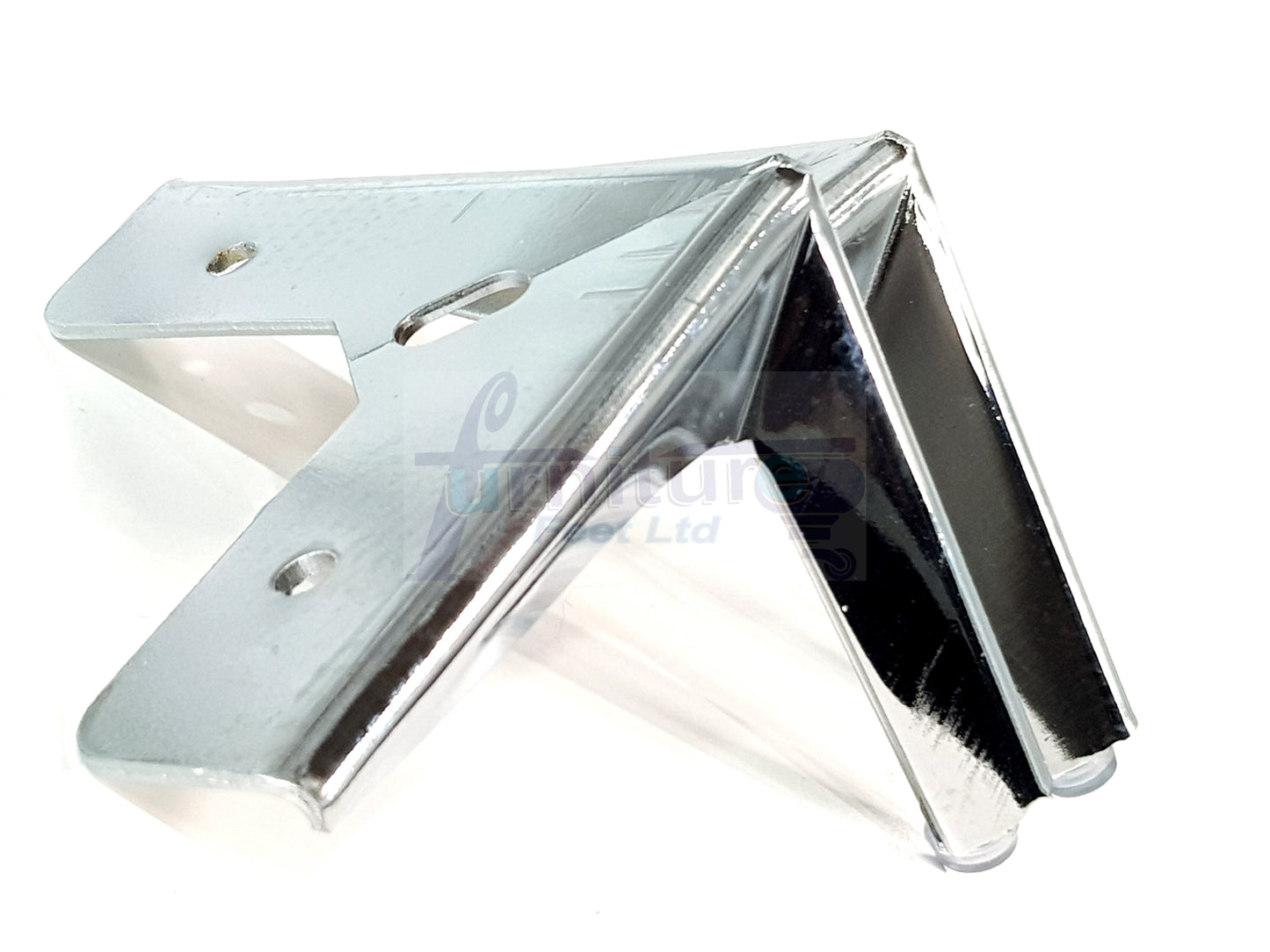 4 Metal Furniture Legs 125mm High Chrome Corner Feet Sofa Chair Beds Cabinets