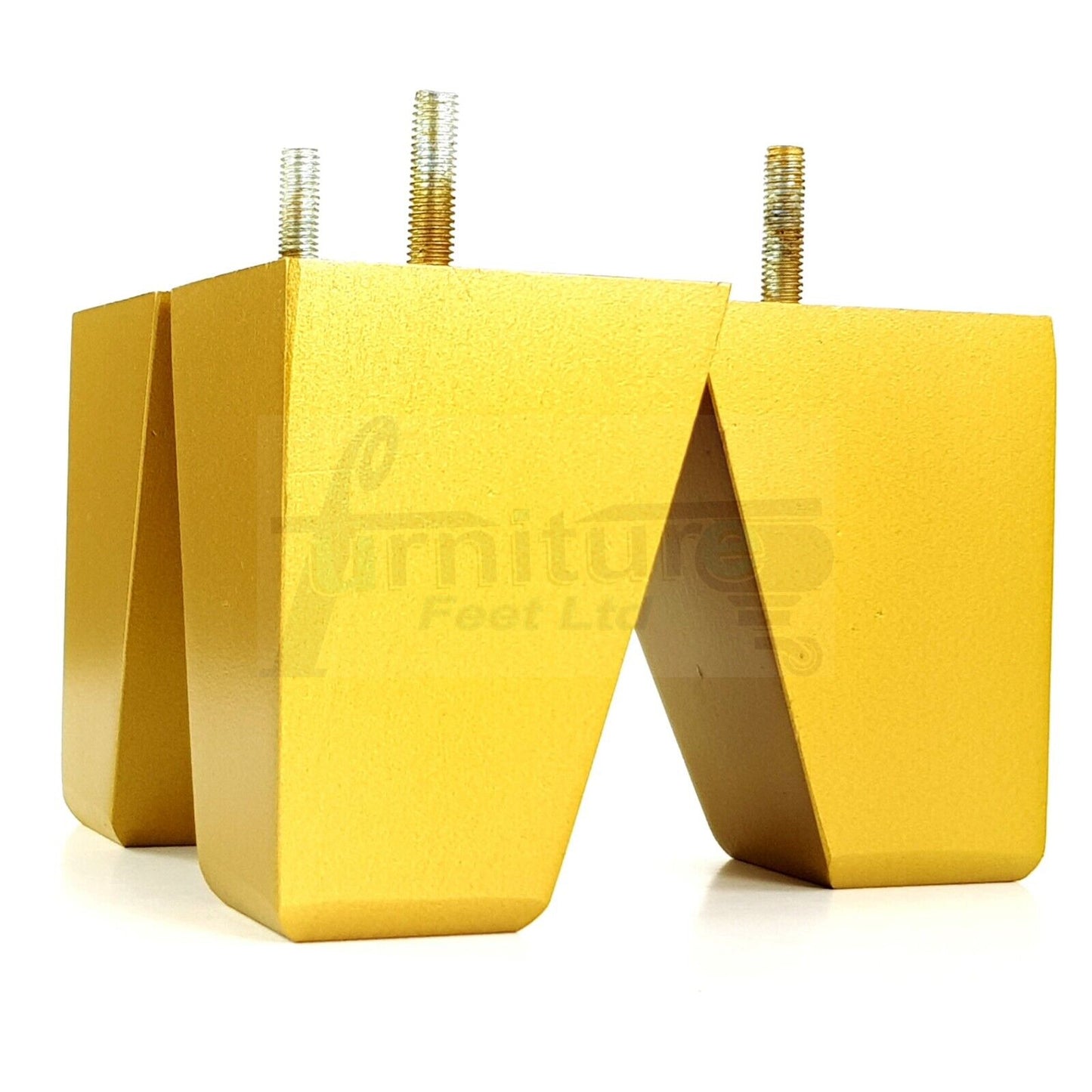 4x Angled Block Wood Sofa Legs 100mm High Replacement Furniture Feet Chairs Cabinets M8(8mm)