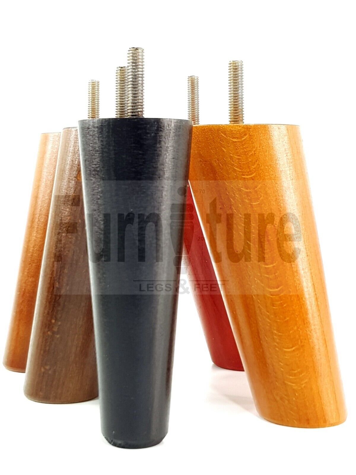4x Turned Wood Furniture Settee Leg M8 Replacement Feet Chairs Stools Sofa 120mm