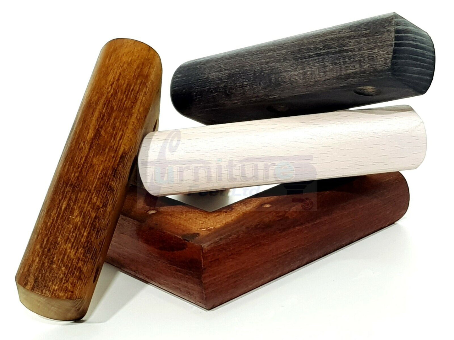 Set Of 4 Wooden Corner Furniture Feet 40mm High Replacement Sofa Chair Legs