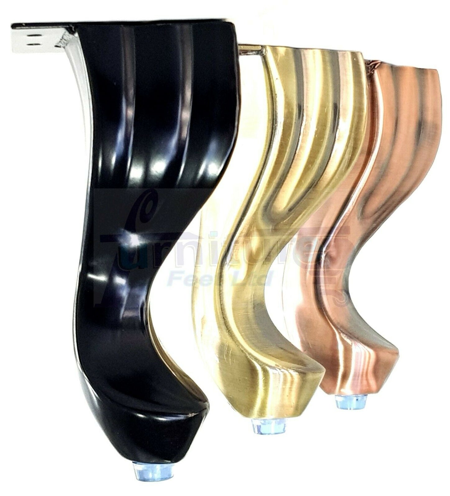 4 Metal Queen Anne Feet 140mm High Furniture Legs Sofa Chair Cabinet Stool Bed