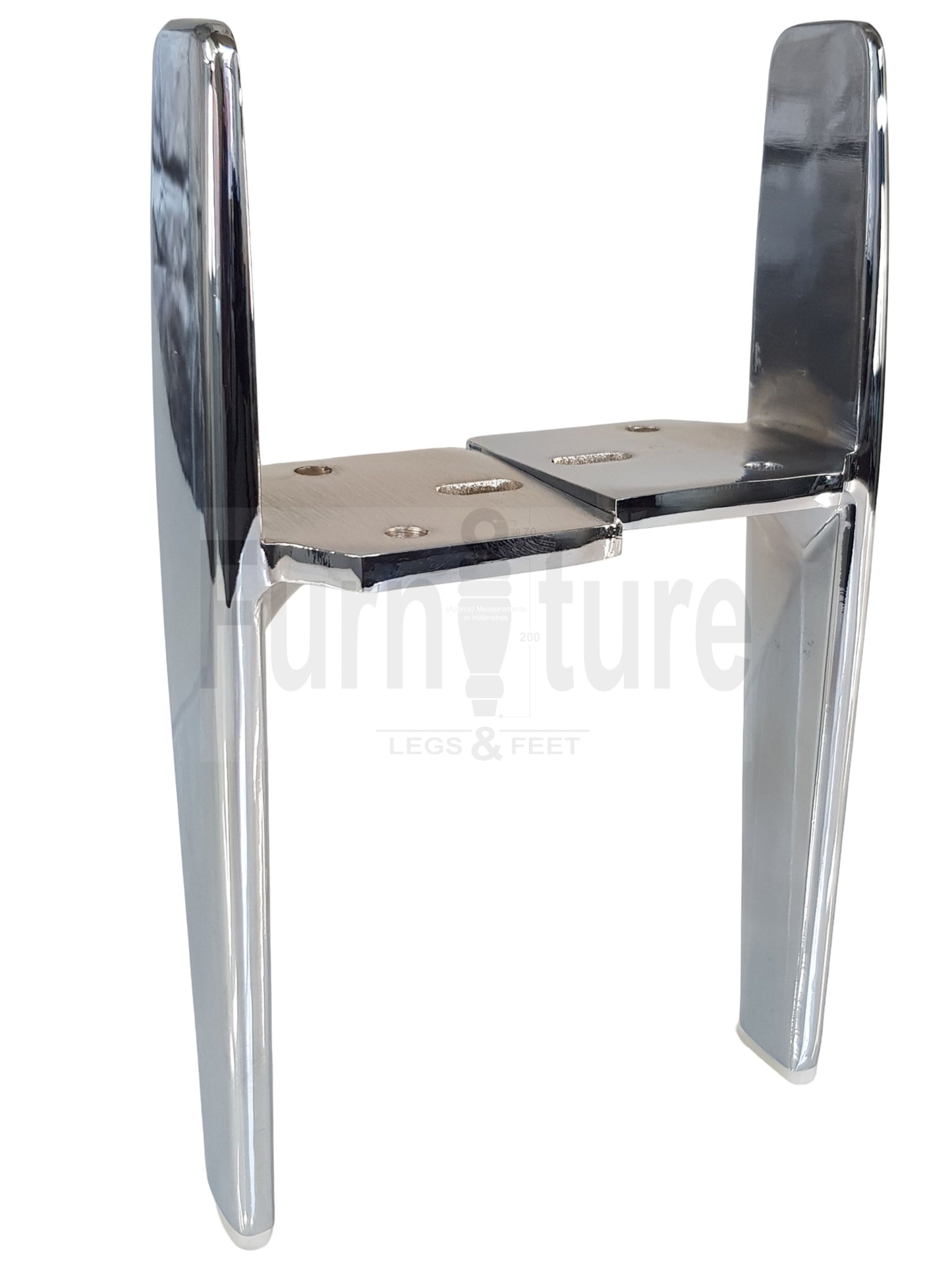 4 Chrome Furniture Settee Legs Cabinet Sofa Metal Feet 170mm High Chair Beds