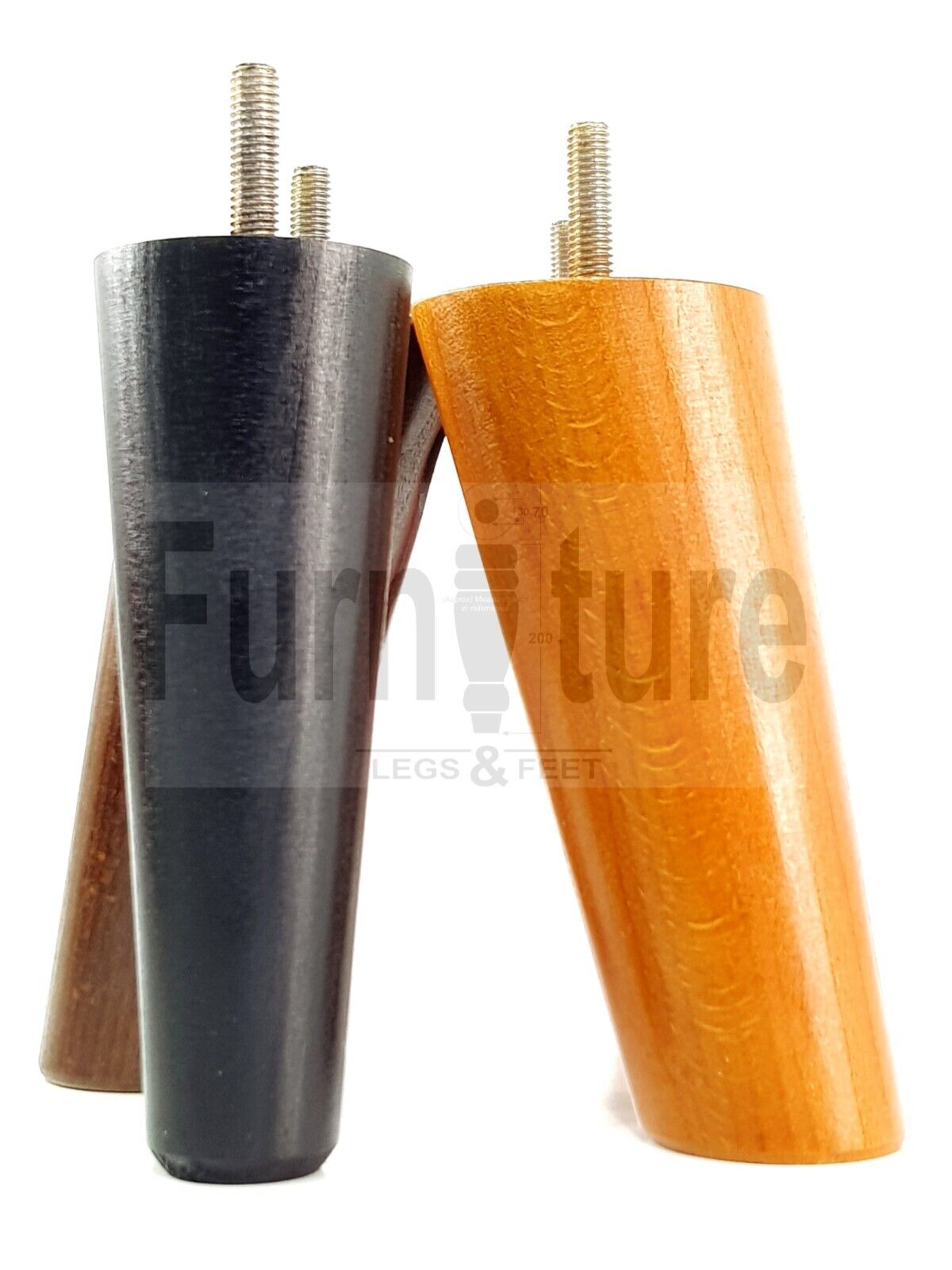4x Turned Wood Furniture Settee Leg M8 Replacement Feet Chairs Stools Sofa 120mm
