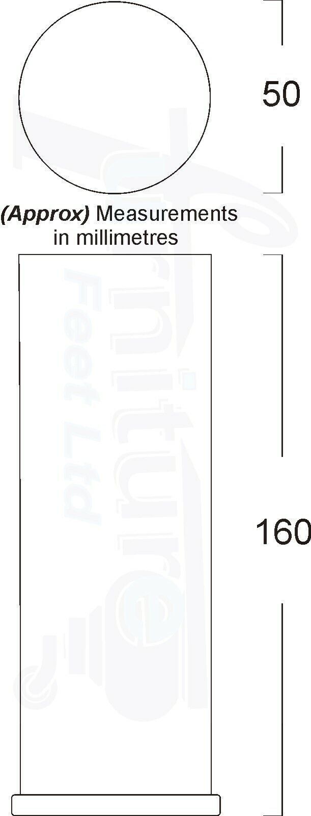 Metal Furniture Feet Chrome Replacement Metal Legs M8 Set of 4