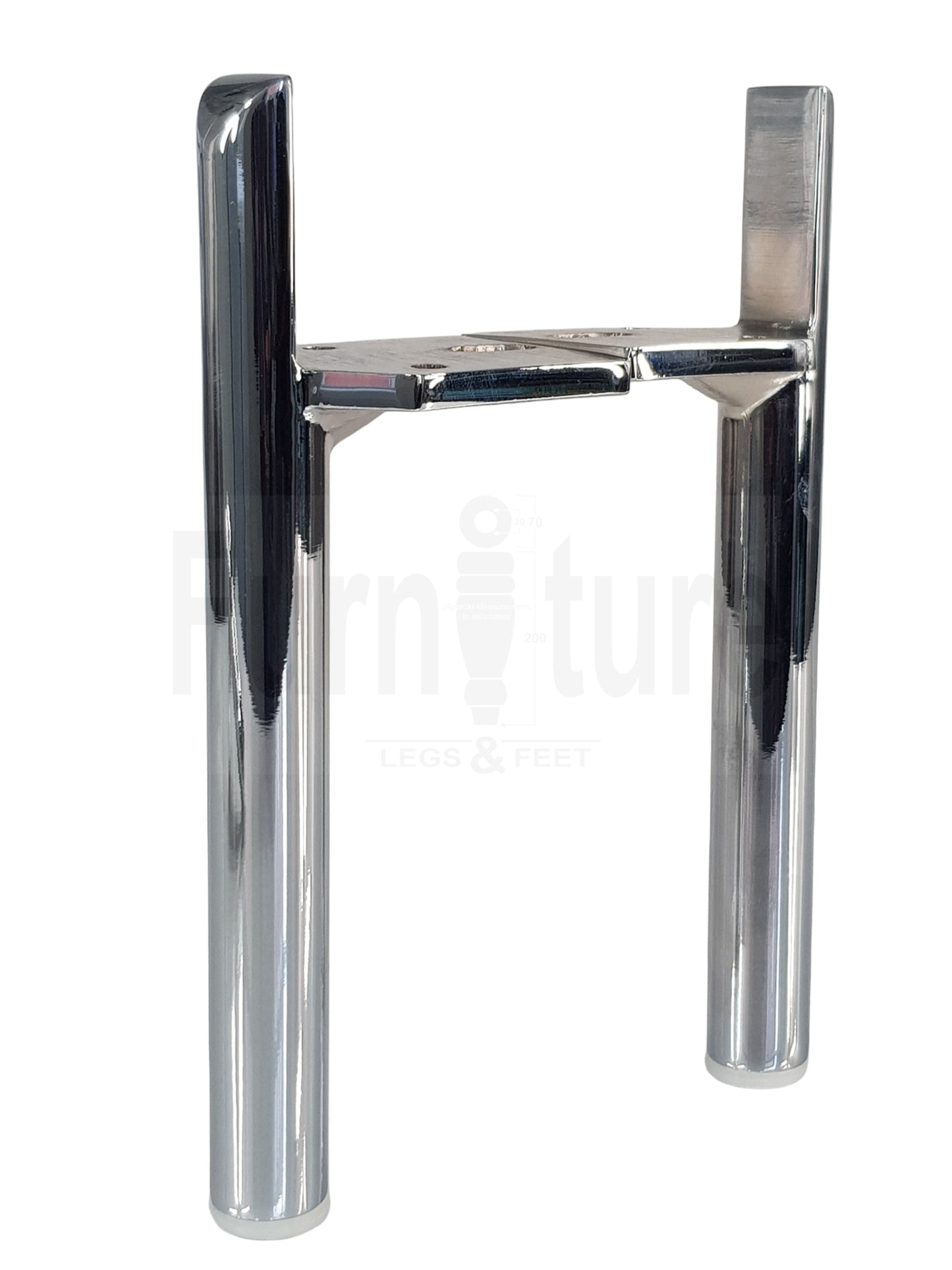 4 Chrome Furniture Settee Legs Cabinet Sofa Metal Feet 170mm High Chair Beds
