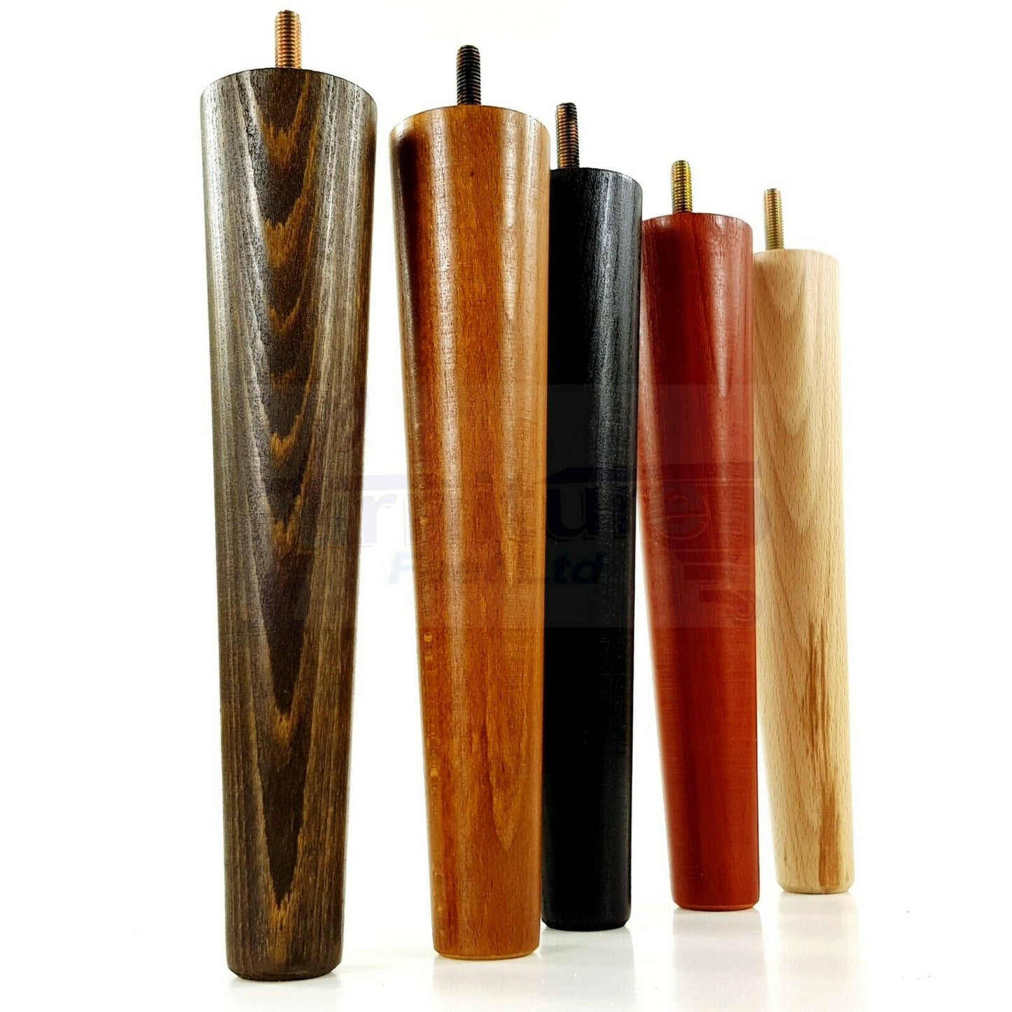4 Solid Retro Wood Replacement Furniture Chair Legs M8 Settee Sofa Feet 230mm High