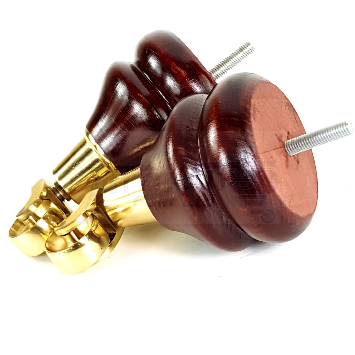 4 Wooden Castor Furniture Feet 140mm High Mahogany Replacement Legs Sofa Chair Stool M8 (8mm) SOF169