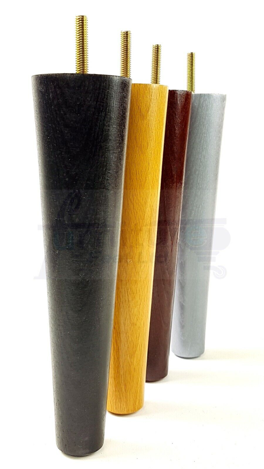 4 Retro Turned Wood Replacement Furniture Chair Legs M8 Footstool Settee Sofa Feet 200mm High