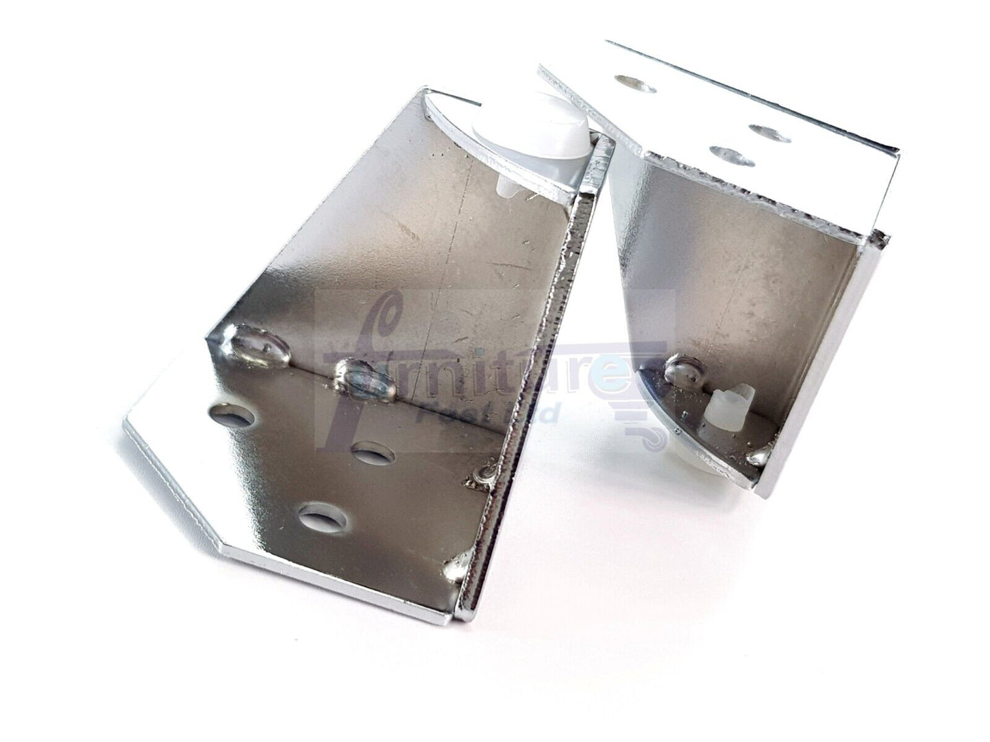 4 Metal Furniture Legs 60mm High Chrome Corner Feet Sofa Chair Beds Cabinets