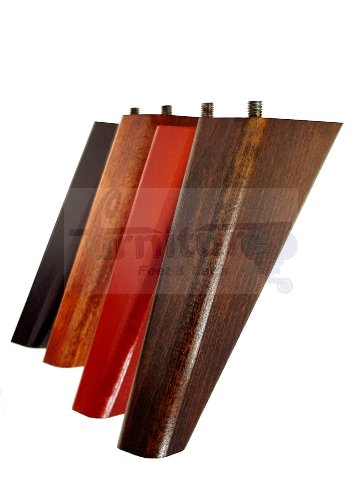 4 Replacement Tapered Feet 150mm High Wood Angled Furniture Legs 6 Inches Tall Chairs Stools Sofa's Beds Settee Cabinets M8