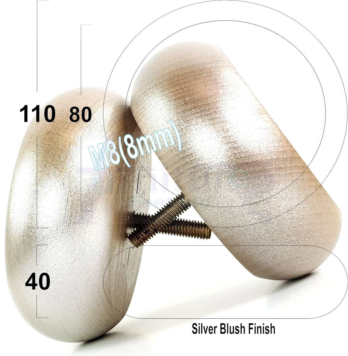 Set Of 4 Turned Wood Furniture Legs Chair Sofa Bed Replacement Bun Feet 40mm High