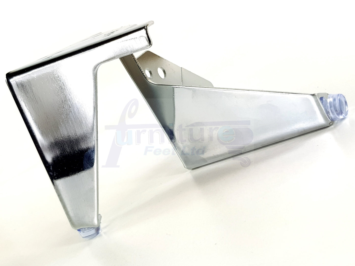 4 Chrome Metal Furniture Legs 100mm High Feet Sofa Chair Cabinets Beds Stools Fix With Screws