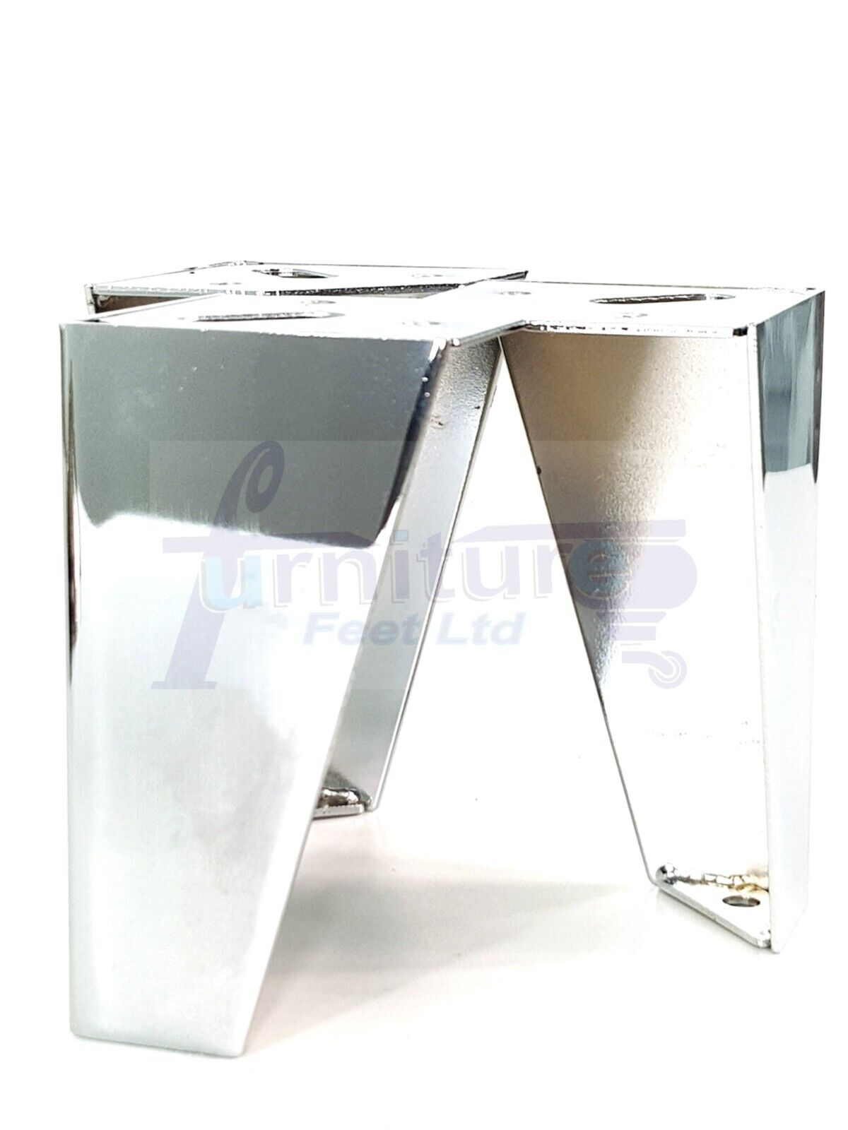 4 Silver Chrome Metal Legs 125mm High Replacement Feet Cabinet Sofa Chair Stool
