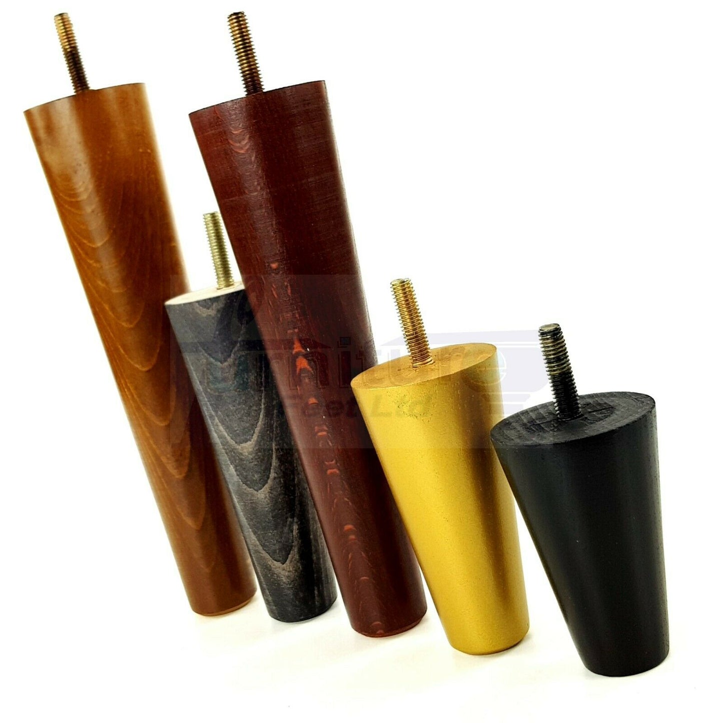 4 Solid Wood Replacement Furniture Chair Legs M8 Settee Sofa Feet 160mm High