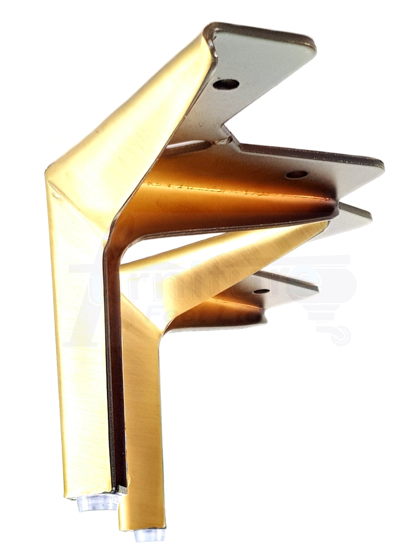 4x FURNITURE FEET METAL ANTIQUE BRUSHED BRASS FURNITURE LEGS SOFAS CHAIRS STOOLS 125mm HIGH PKC402 PreDrilled