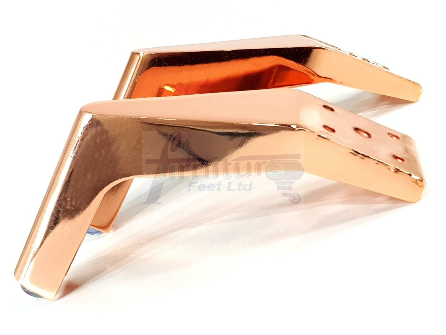 4 Rose Gold Furniture Feet Metal Copper Legs 160mm High Sofa Chair Beds Cabinets