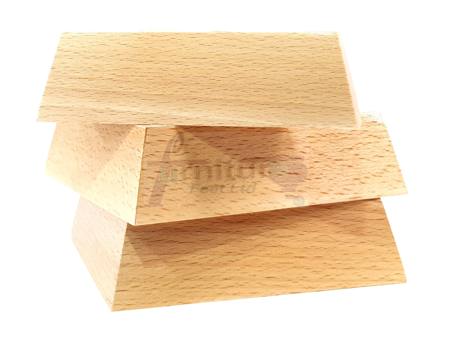 Set Of 4 Wooden Corner Furniture Feet 40mm High Replacement Sofa Chair Legs
