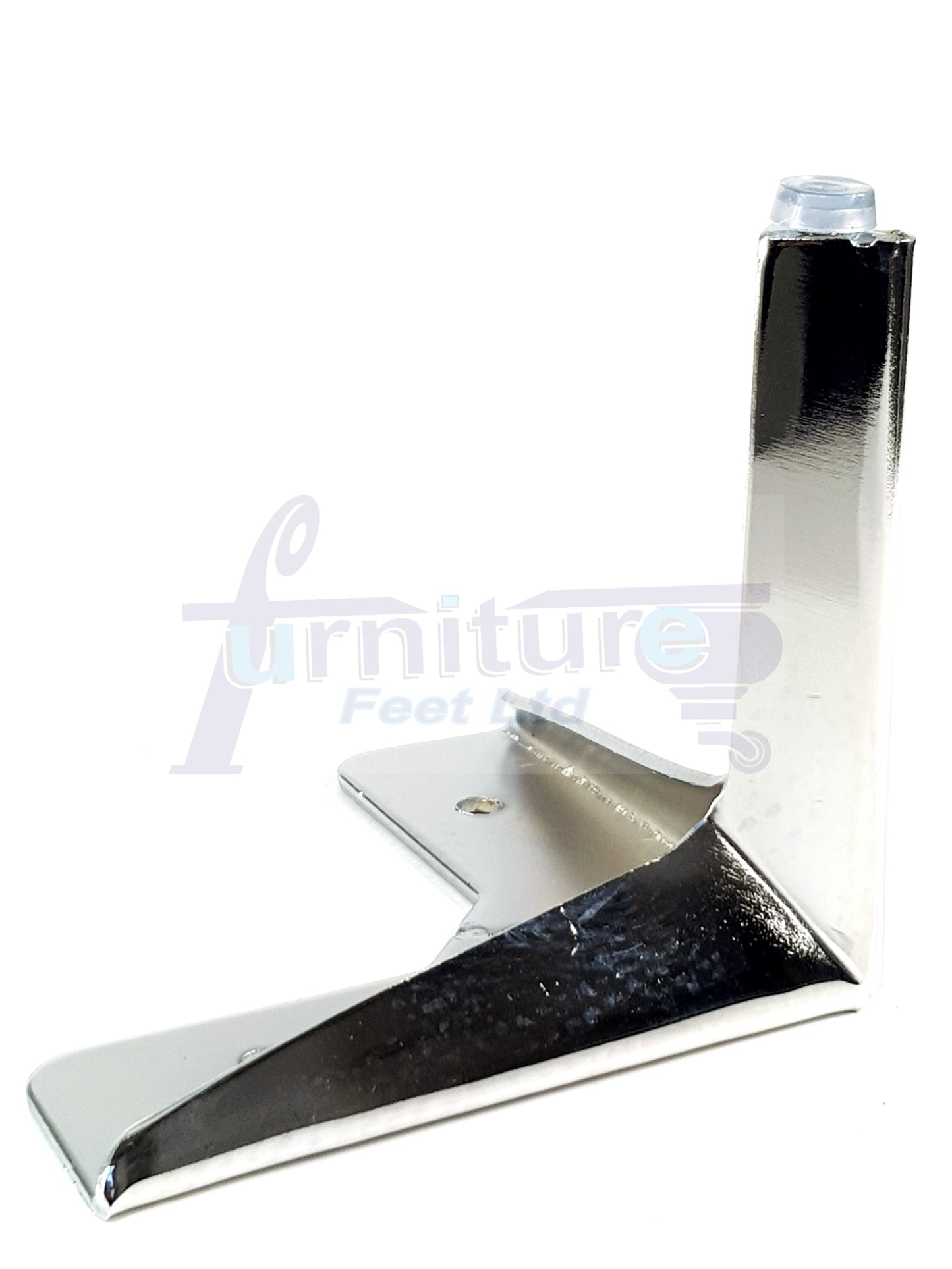 4 Metal Furniture Legs 125mm High Chrome Corner Feet Sofa Chair Beds Cabinets