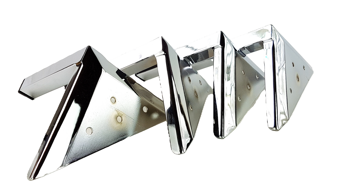 4 Metal Legs Chrome Corner Feet 180mm High Easily Fix With Screws