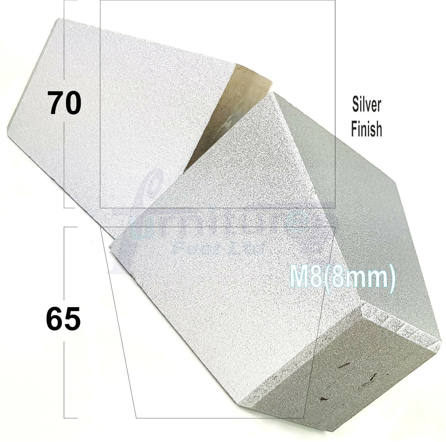 Set Of 4 Solid Wood Square Block Furniture Feet Replacement Legs 65mm High M8(8mm)