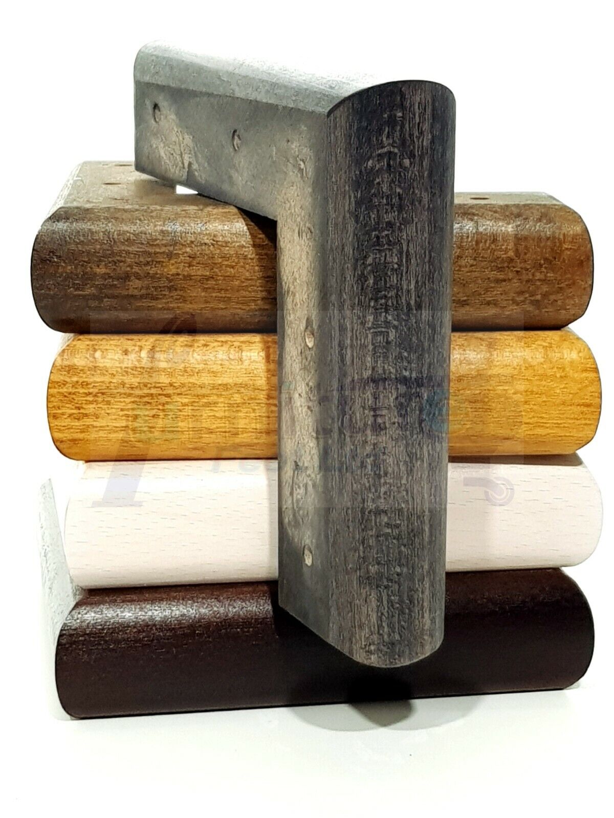 Set Of 4 Wooden Corner Furniture Feet 40mm High Replacement Sofa Chair Legs
