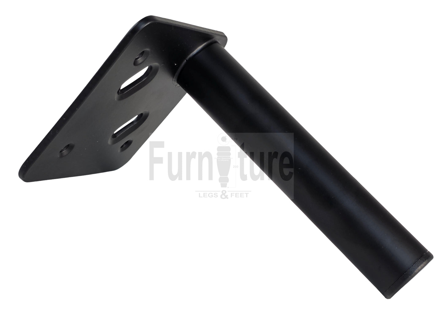 4 Metal Feet Replacement Furniture Legs Black Finish 155mm High Self-Fixing
