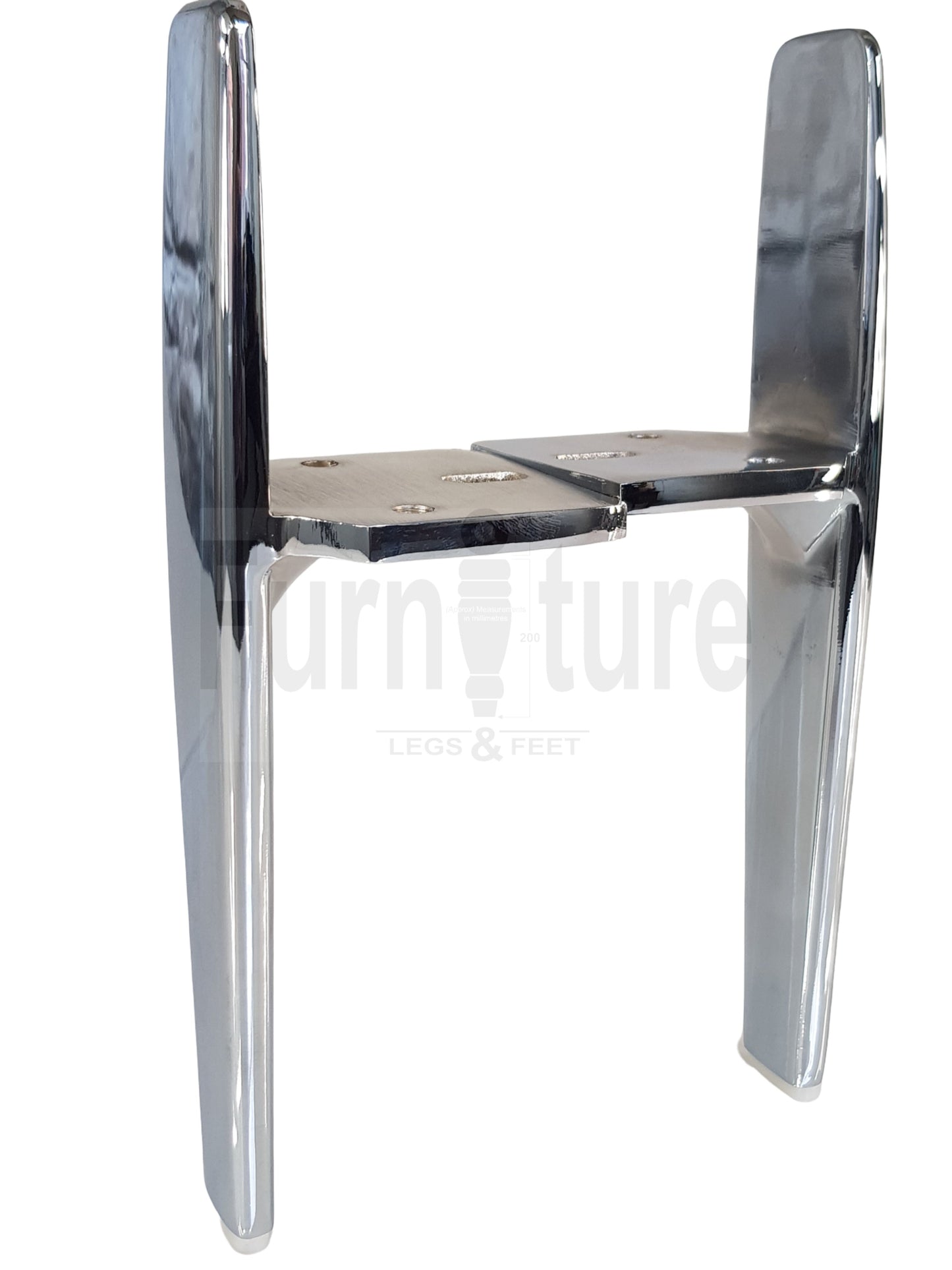 4 Chrome Furniture Settee Legs Cabinet Sofa Metal Feet 170mm High Chair Beds