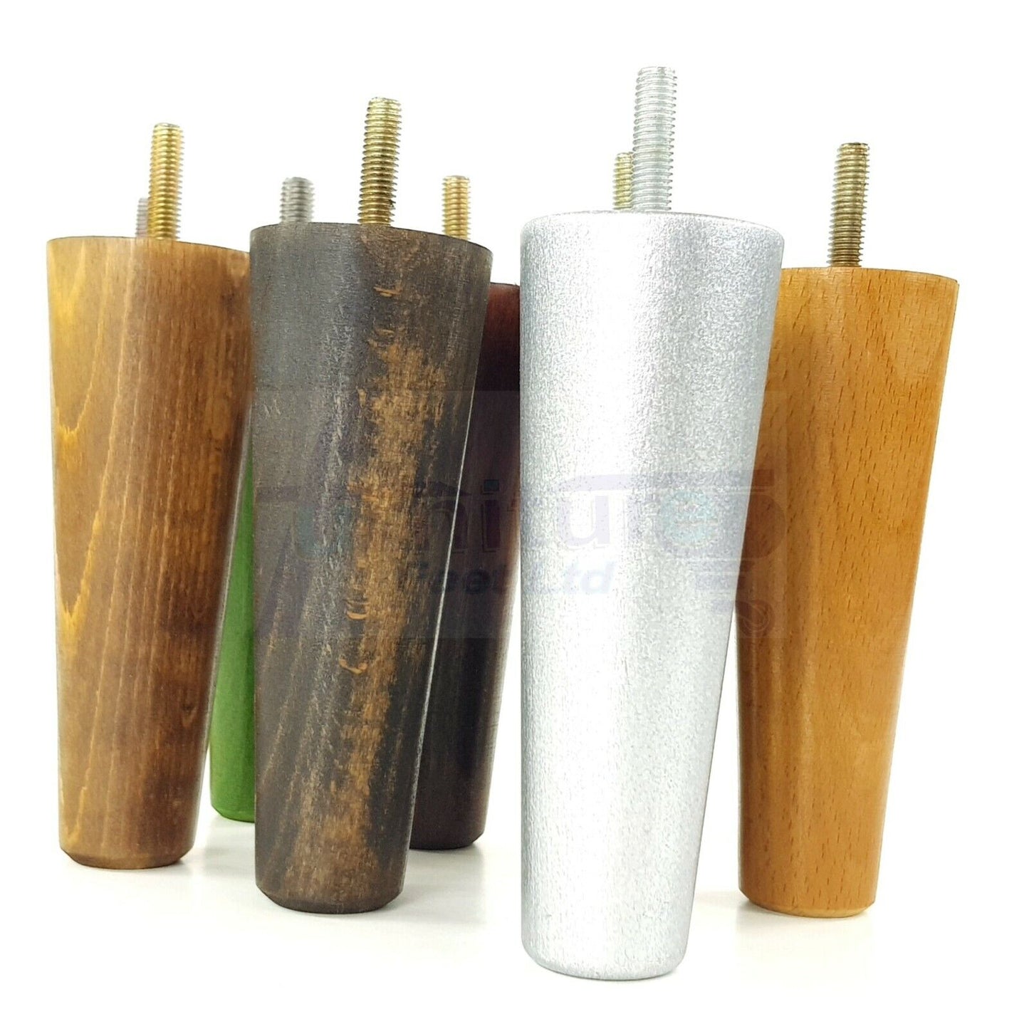 4 Solid Wood Replacement Furniture Chair Legs M8 Settee Sofa Feet 135mm High