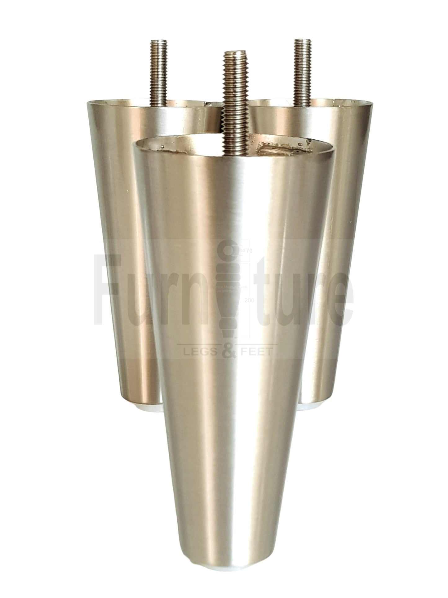 4x Metal Chrome Furniture Settee Legs Cabinet Sofa Feet 130mm High Chair Beds M8
