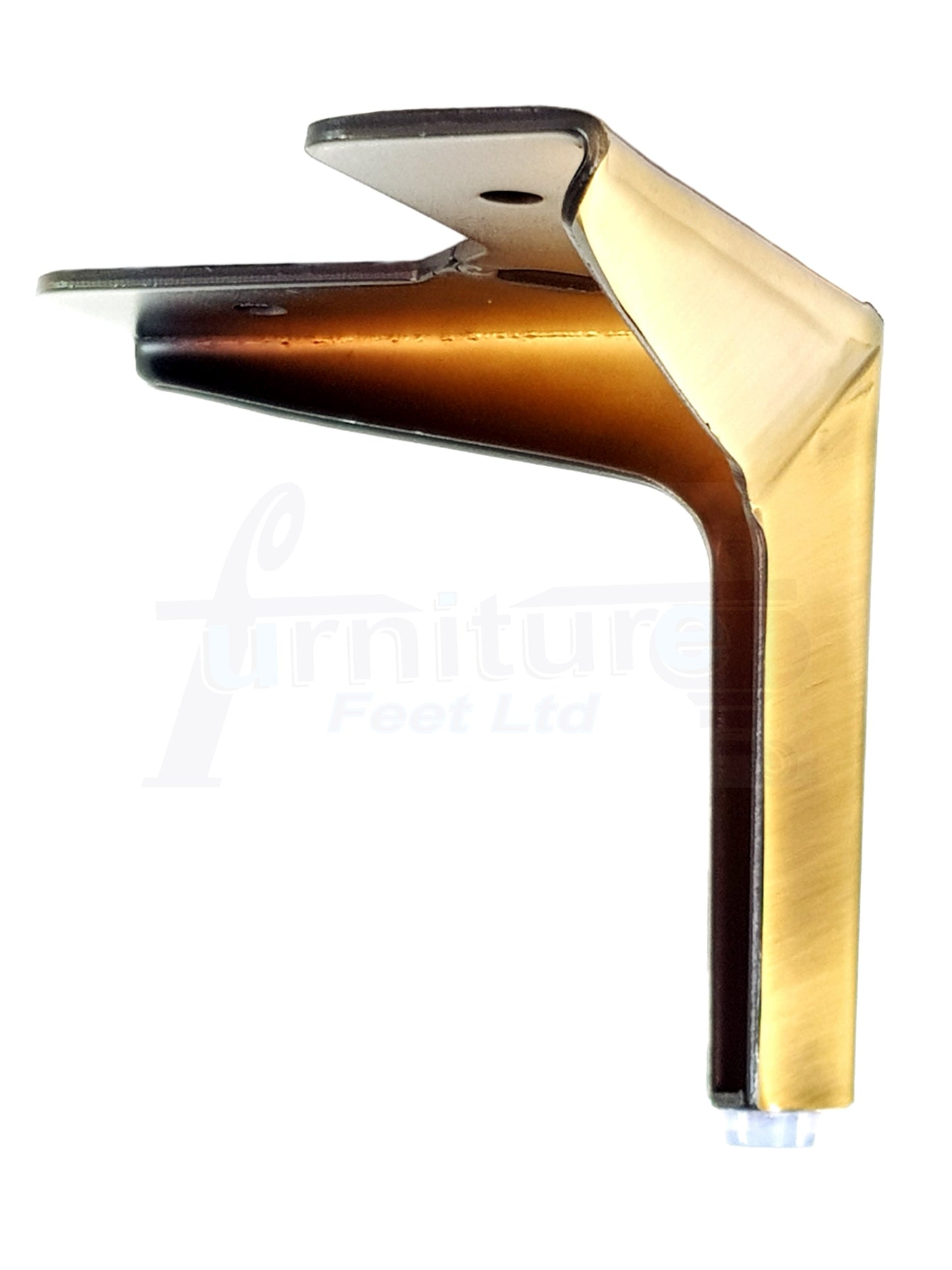 4x FURNITURE FEET METAL ANTIQUE BRUSHED BRASS FURNITURE LEGS SOFAS CHAIRS STOOLS 125mm HIGH PKC402 PreDrilled