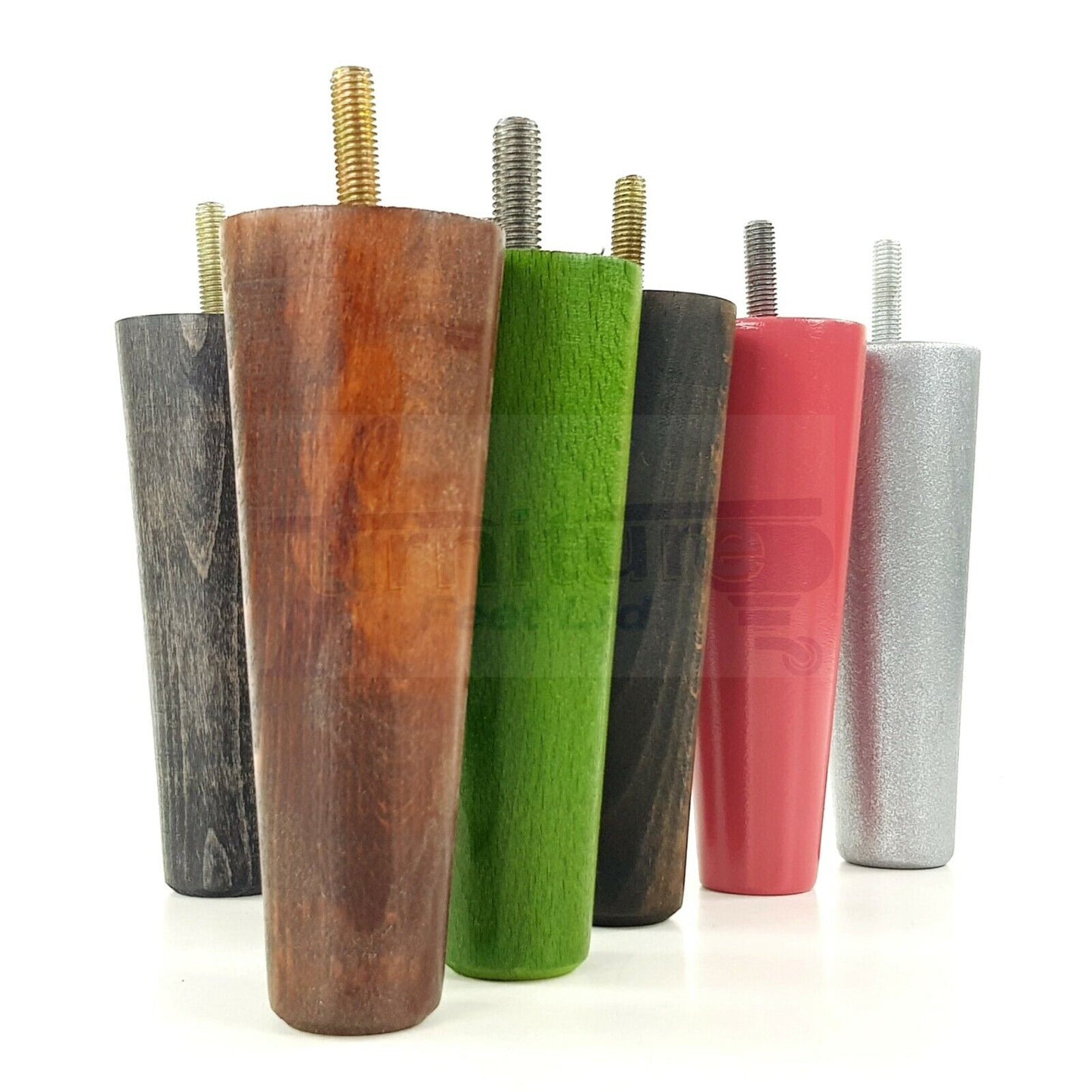 4 Wood Replacement Furniture Chair Legs M8 Footstool Settee Sofa Feet 120mm High