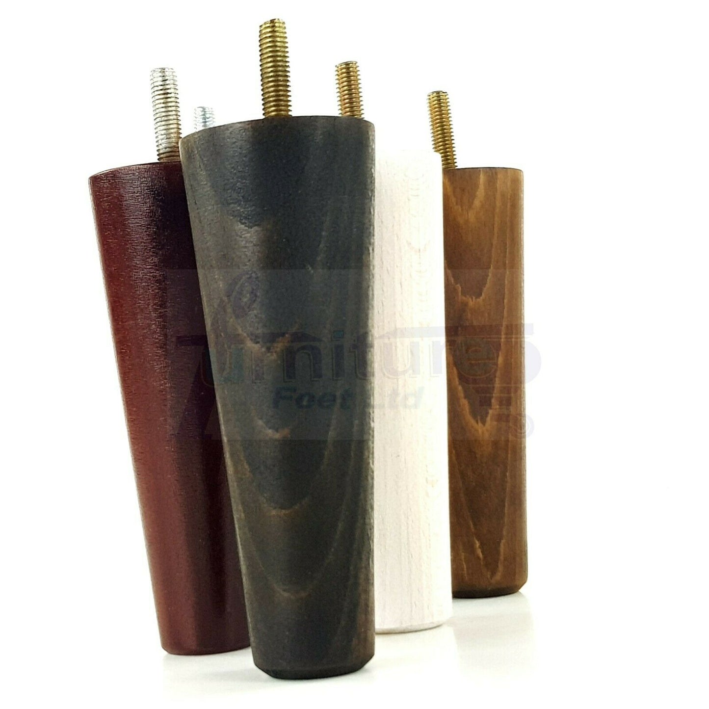 4 Solid Retro Wood Replacement Turned Furniture Chair Legs M8 Settee Sofa Feet 125mm High