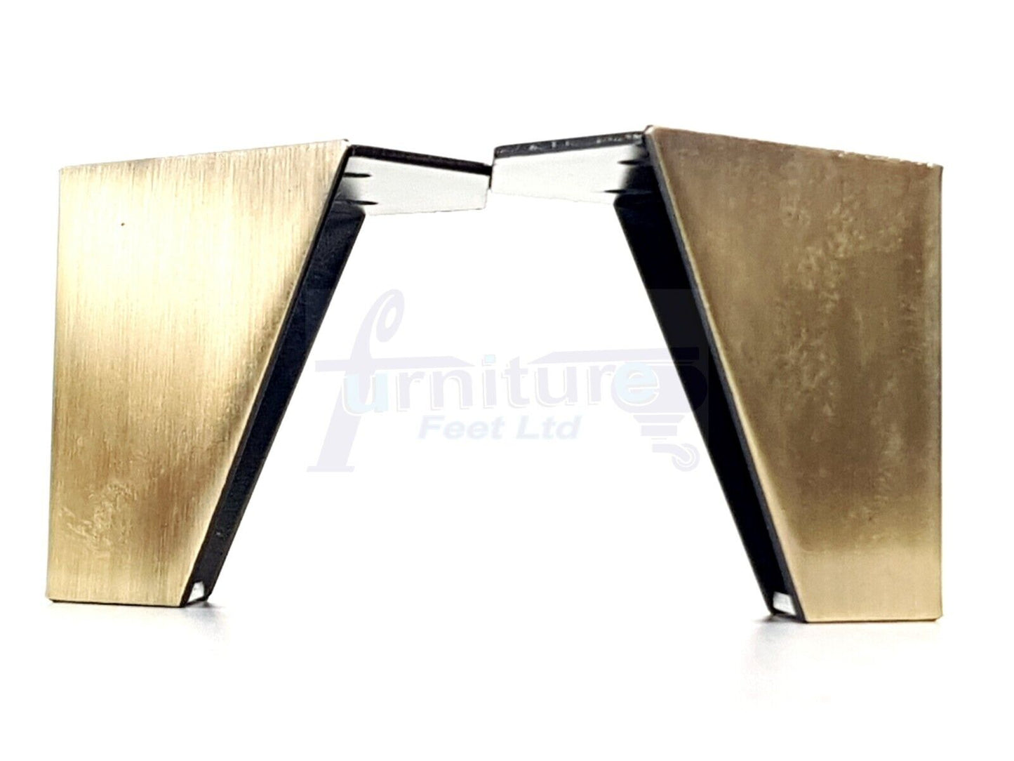 4 Brushed Brass Metal Legs 60mm High Replacement Feet Cabinet Sofa Chair Stool