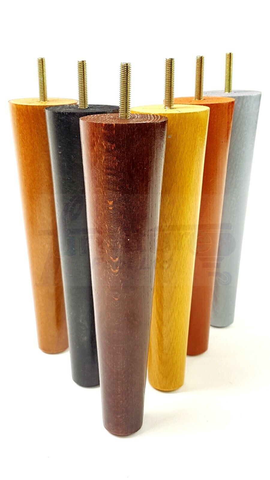 4 Retro Turned Wood Replacement Furniture Chair Legs M8 Footstool Settee Sofa Feet 200mm High