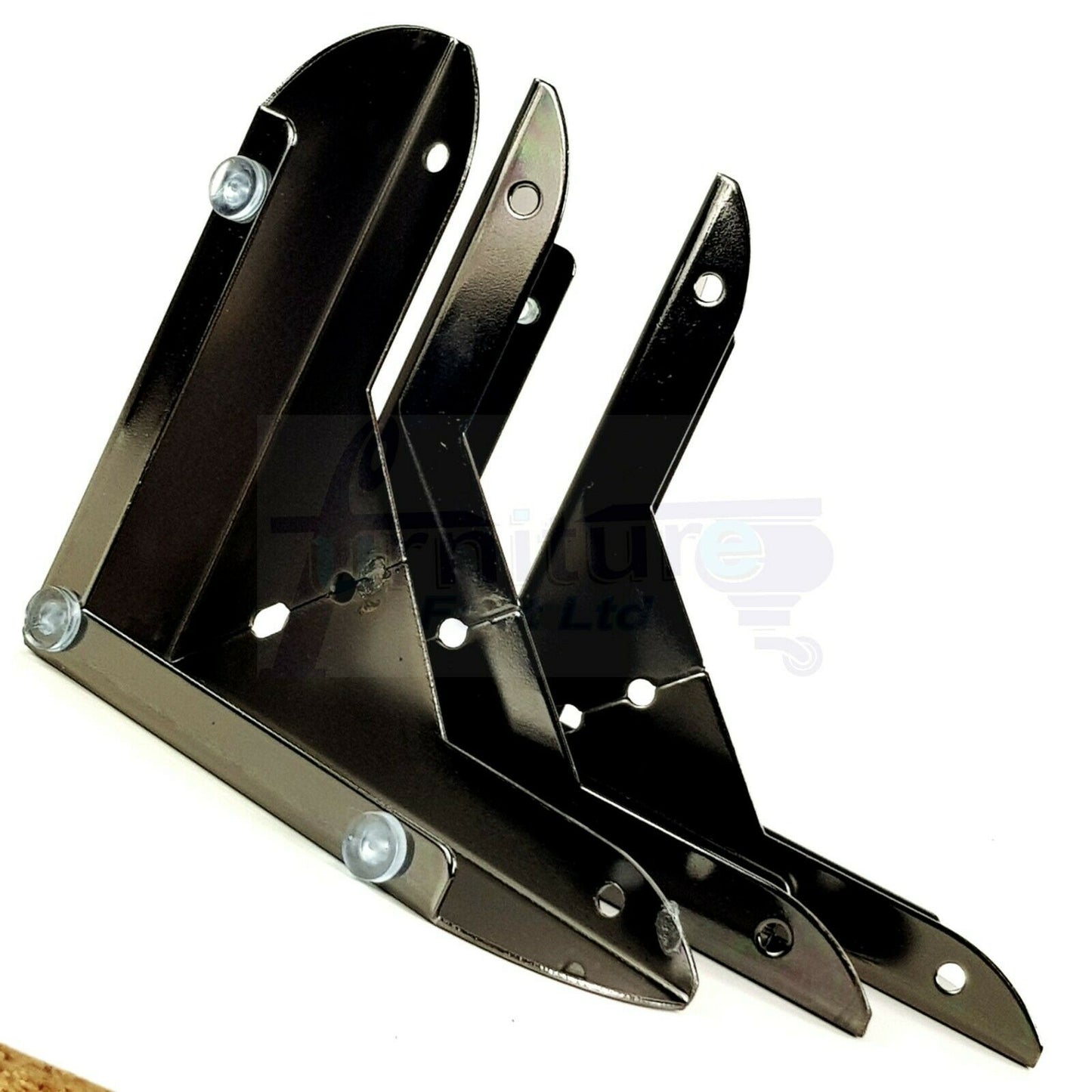 4x Metal Furniture Legs 40mm High Chair Settee Sofa Feet Black Chrome (Self-Fix)