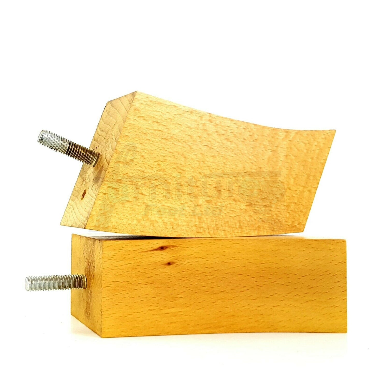 SET OF 4 WOODEN FURNITURE FEET 100mm HIGH REPLACEMENT SOFA LEGS 8mm Thread