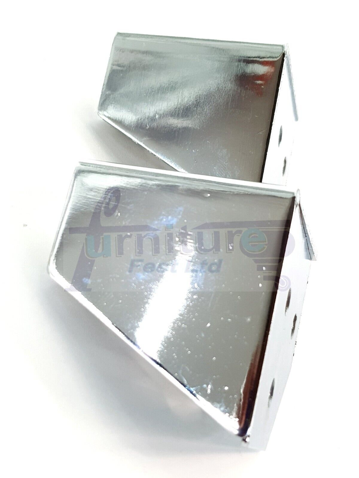 4 Metal Furniture Legs 60mm High Chrome Corner Feet Sofa Chair Beds Cabinets