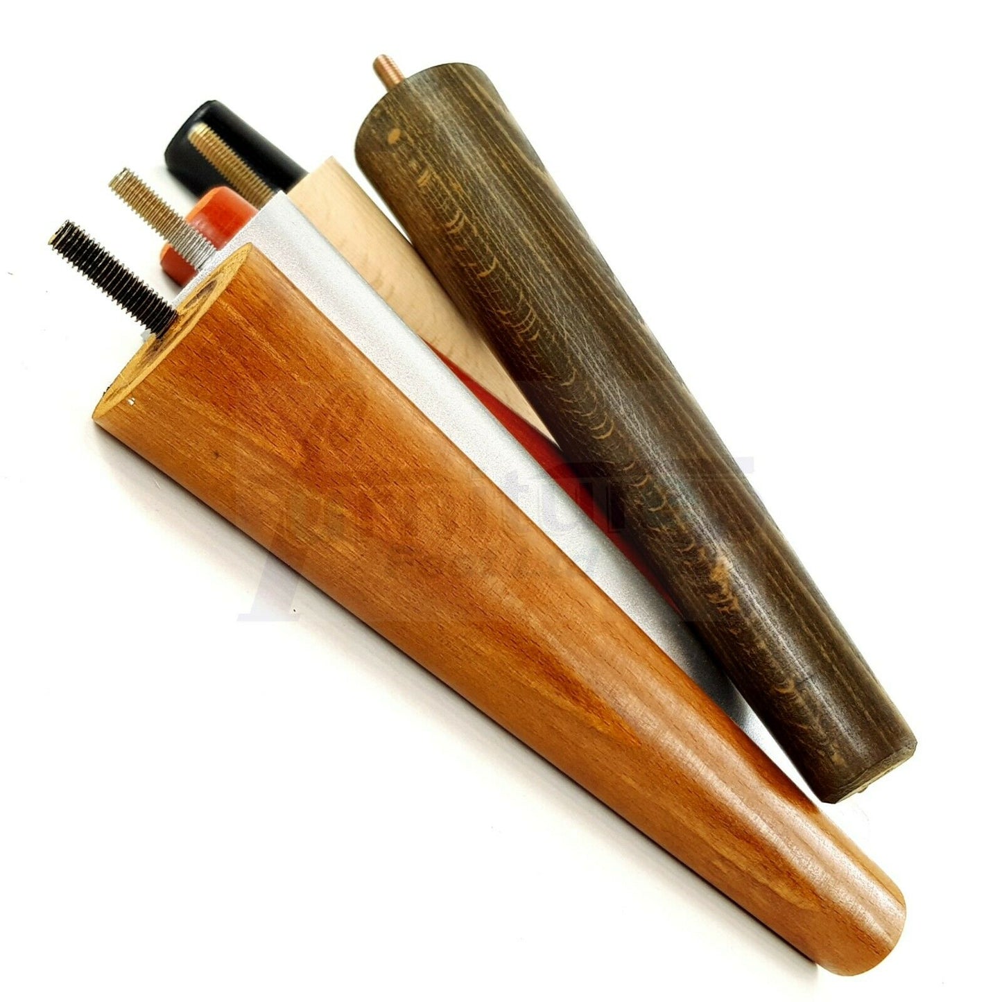 4 Solid Retro Wood Replacement Furniture Chair Legs M8 Settee Sofa Feet 230mm High