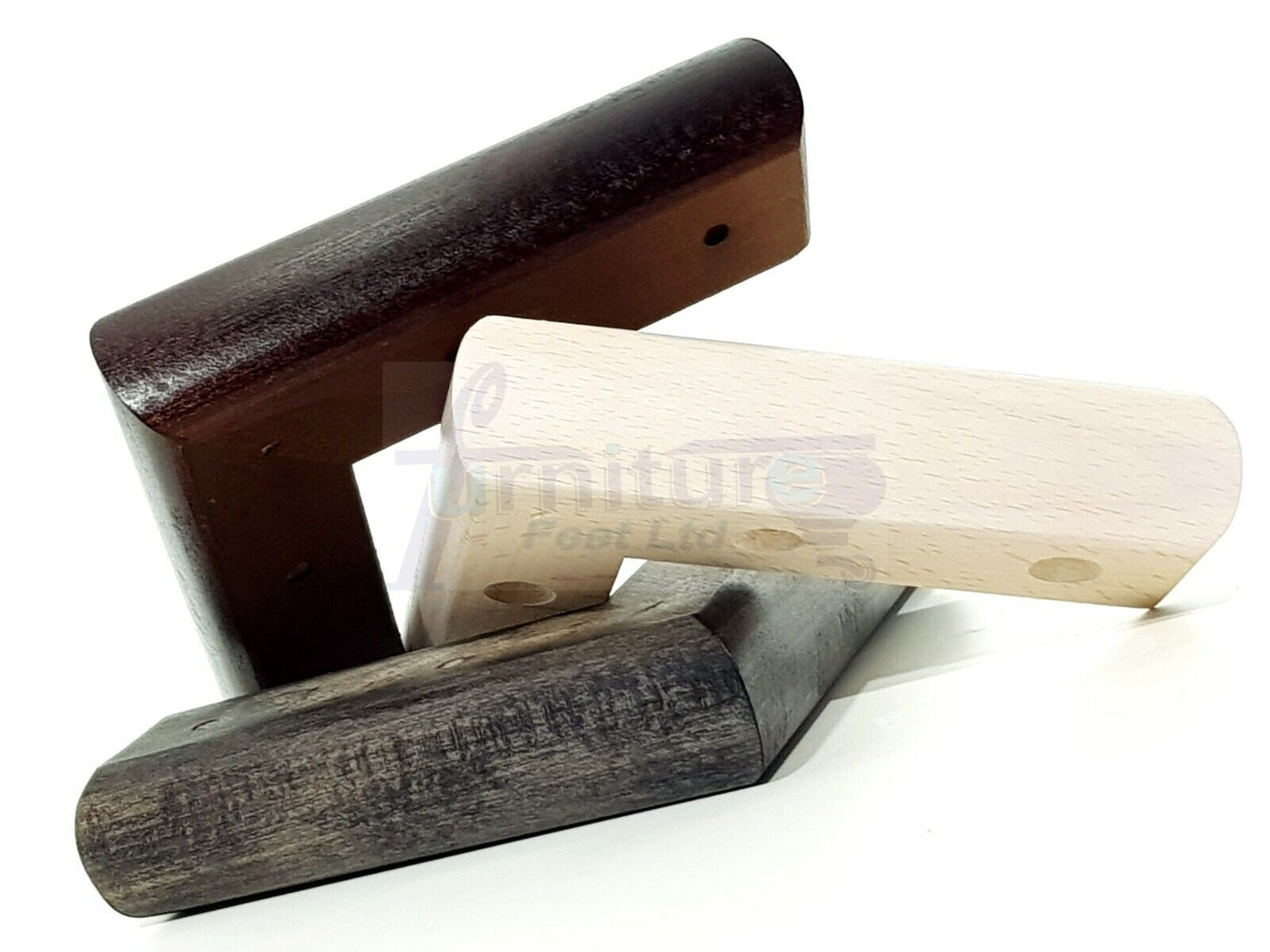 Set Of 4 Wooden Corner Furniture Feet 40mm High Replacement Sofa Chair Legs